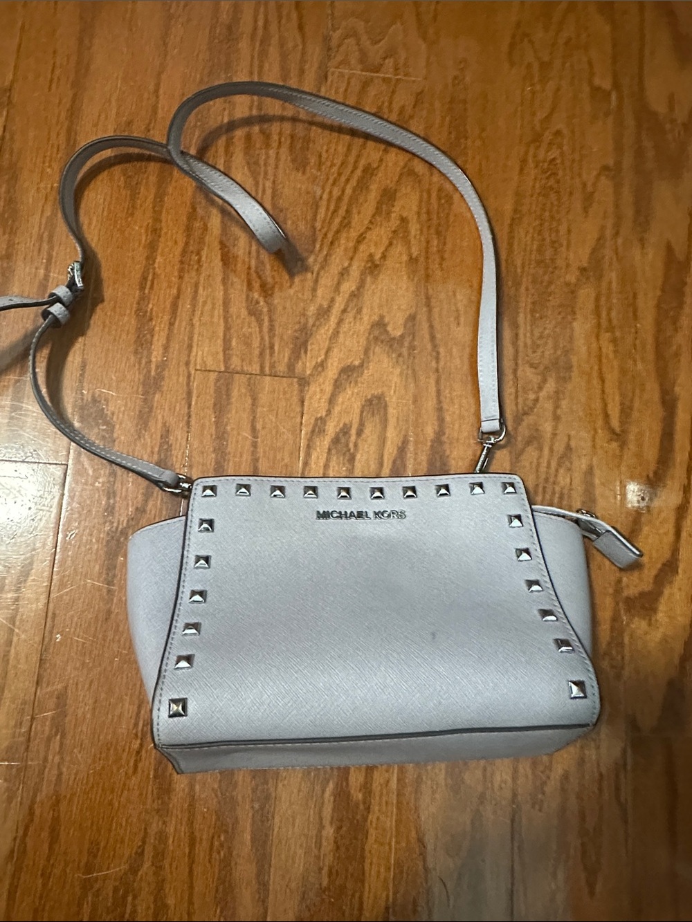 MICHAEL KORS Light purple Studded Saffiano Leather Crossbody Bag